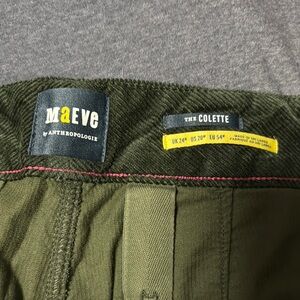 Maeve Anthropologie “The Collette”Green Trousers